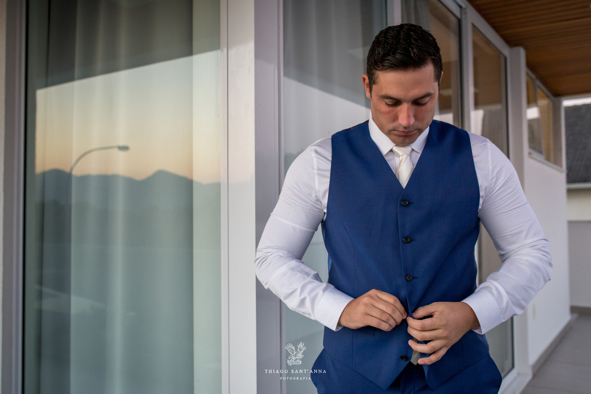 making of noivo abotoa colete