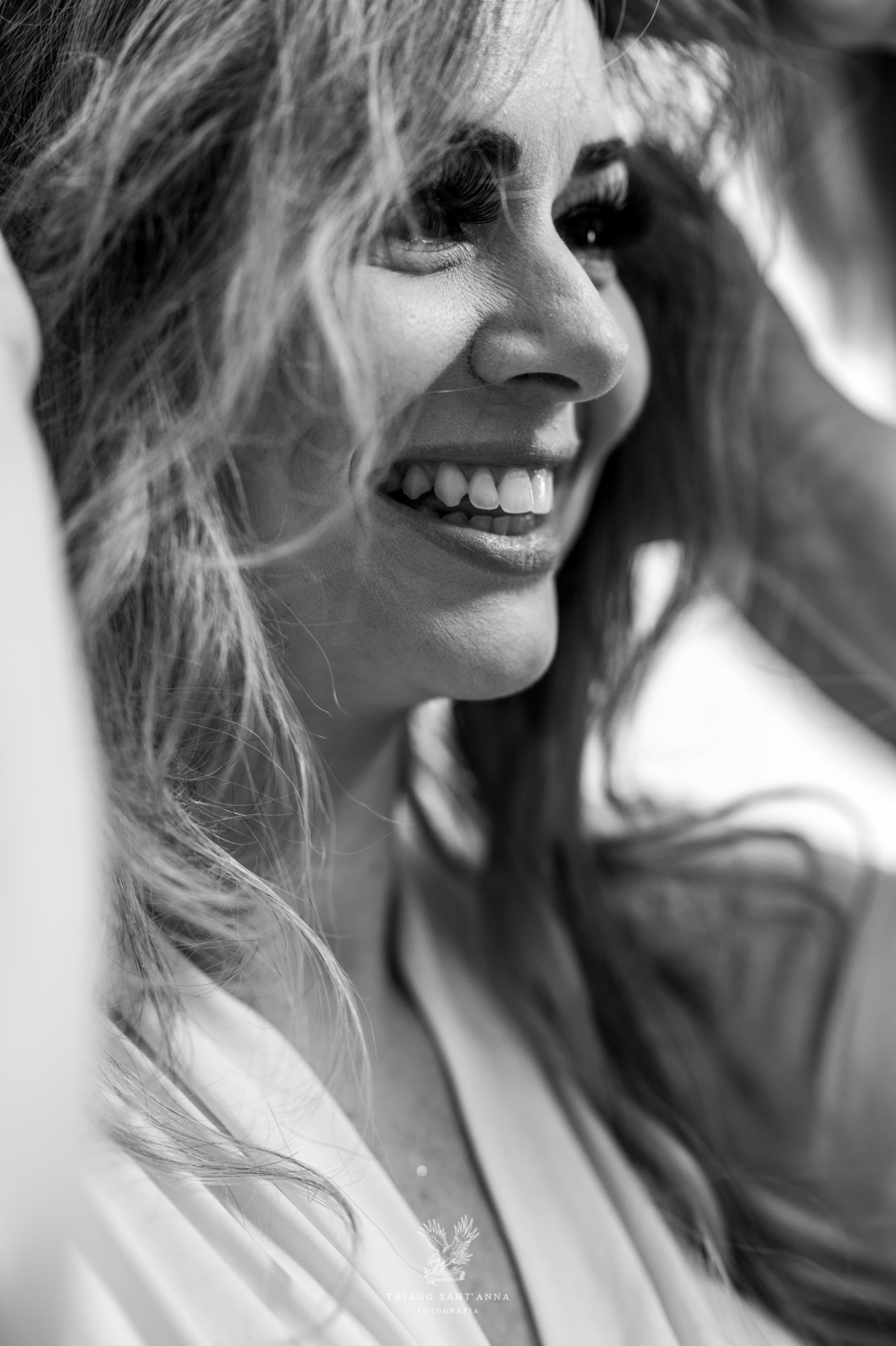 Making of noiva sorriso preto e branci