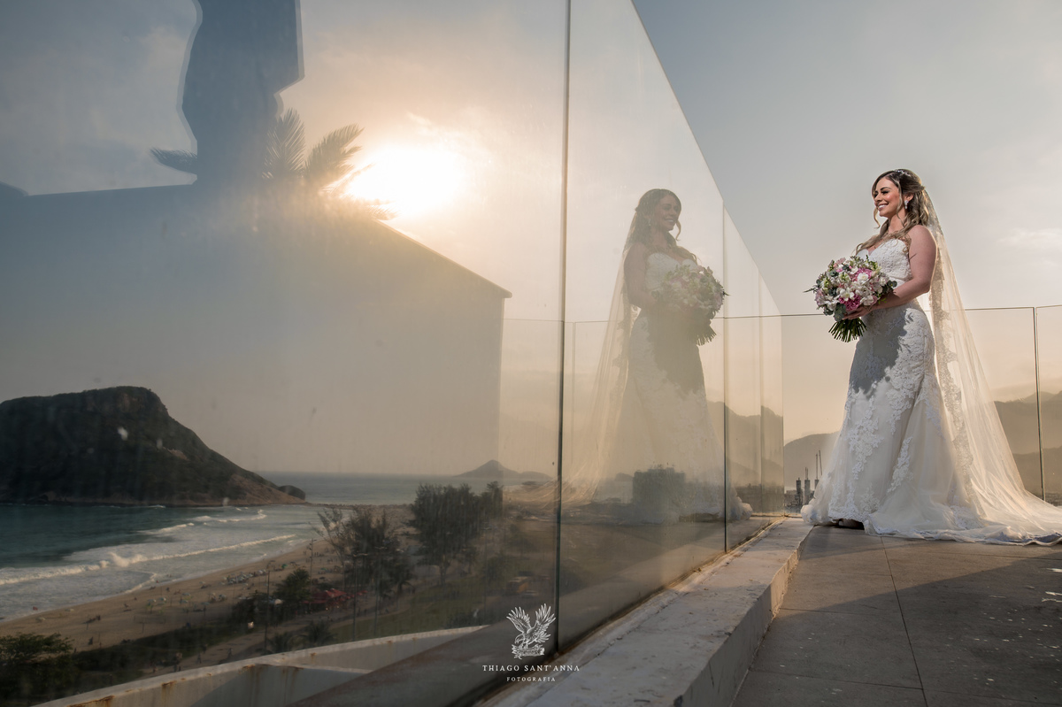 Making of noiva paisagem praia