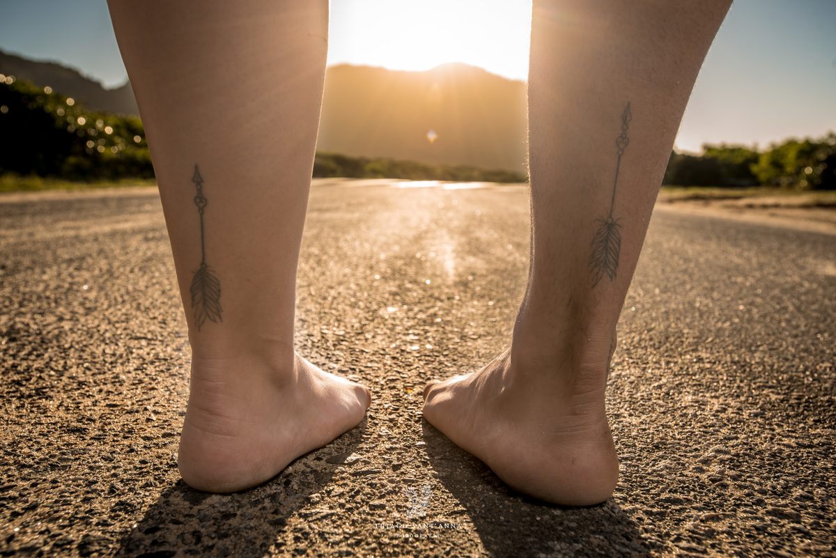 Pré-wedding ao ar livre paisagem praia vegetação pôr do sol