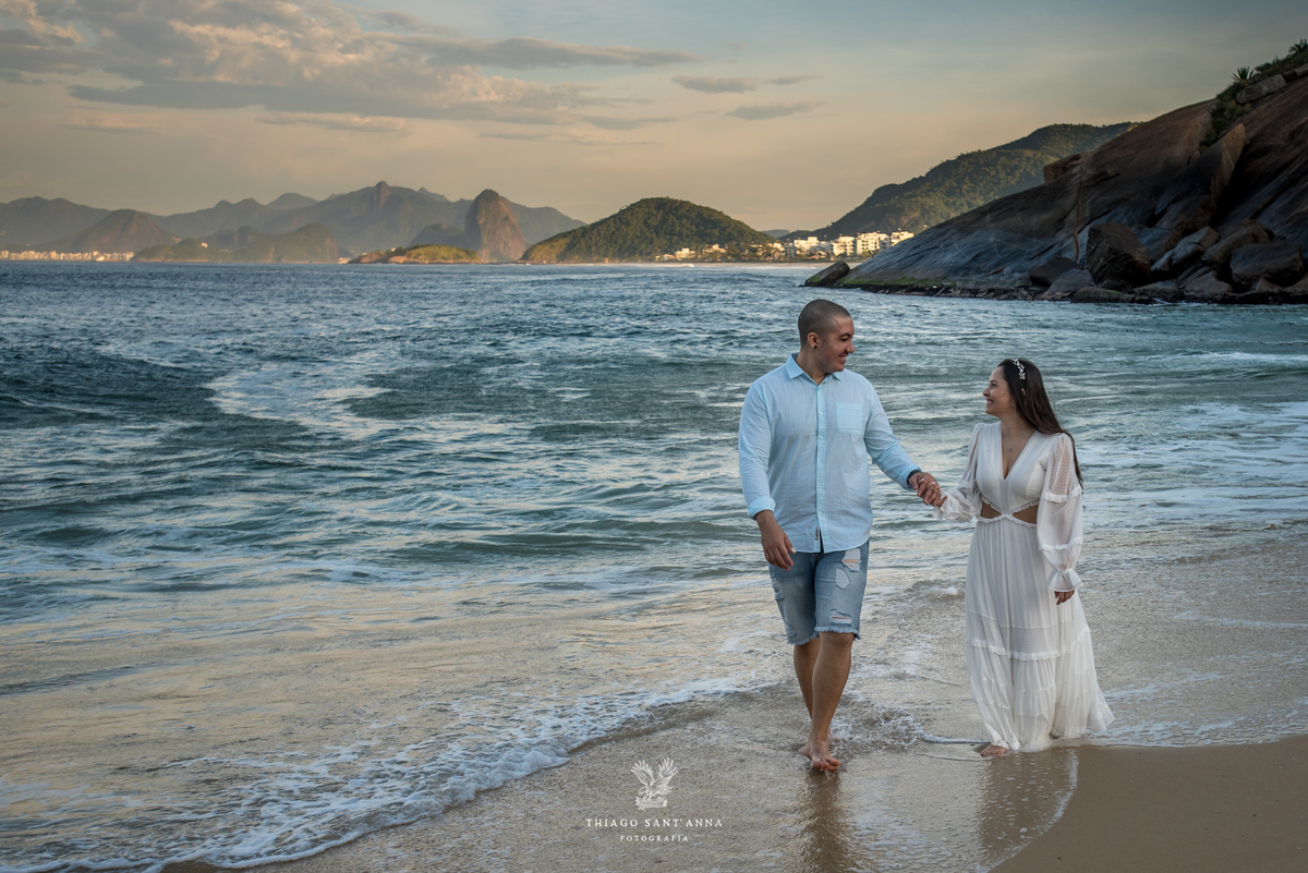 Pré wedding ambiente externo paisagem praia