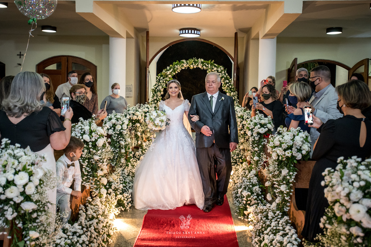 entrada da noiva com seu pai