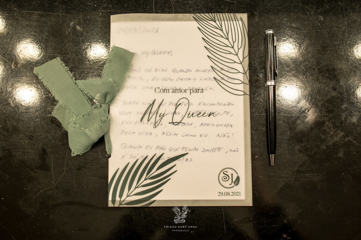 carta escrita a mão