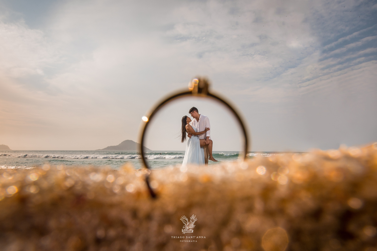 Pré wedding ambiente externo paisagem praia