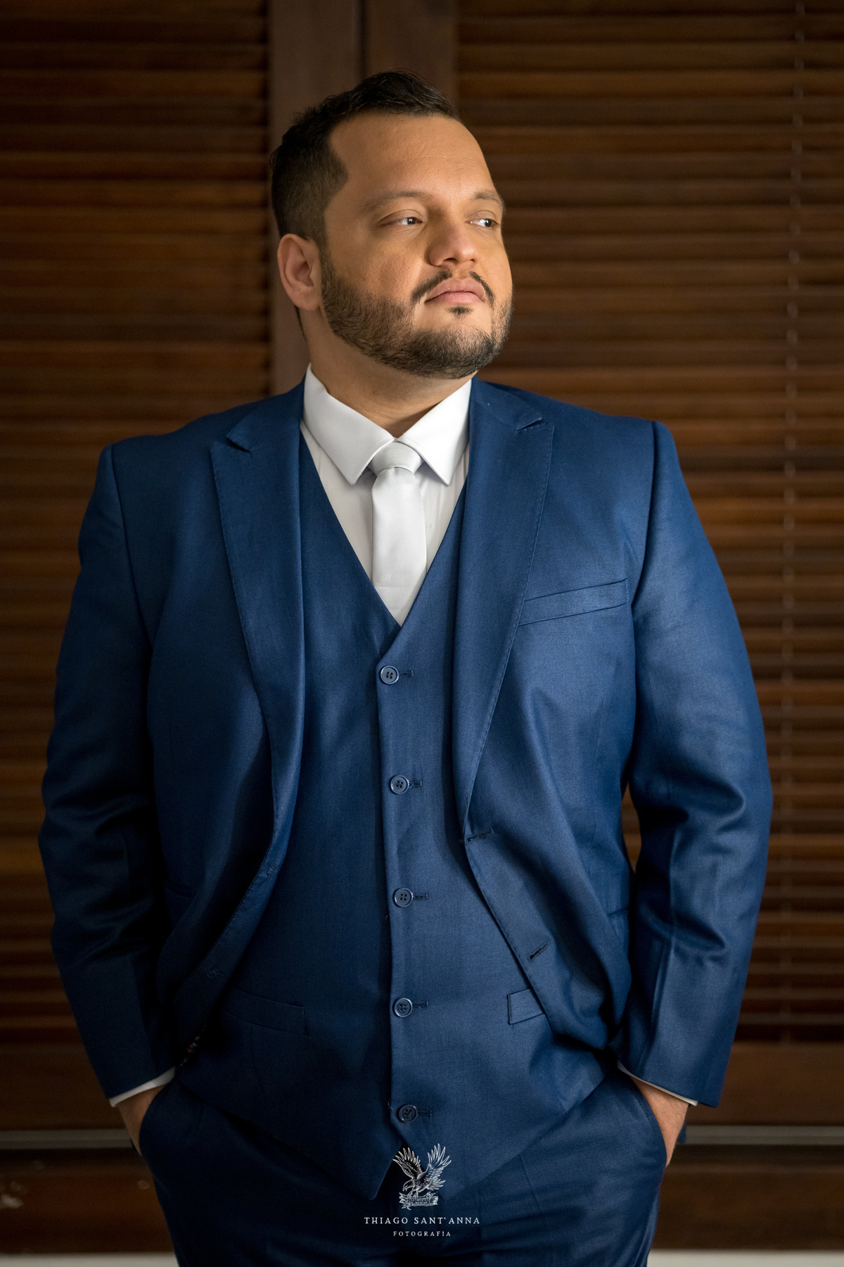 making of noivo terno azul