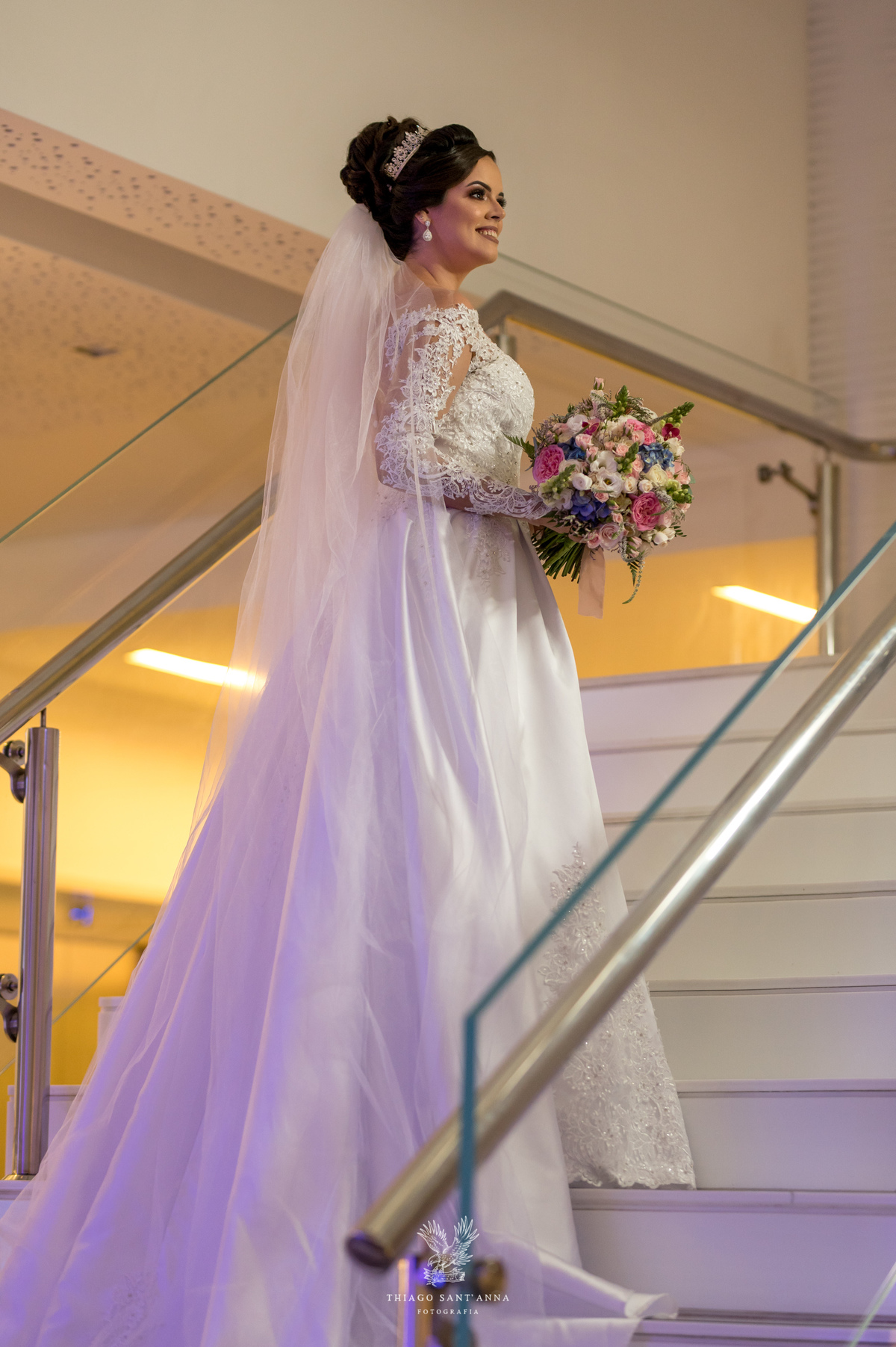 Making of da noiva véu vestido buquê