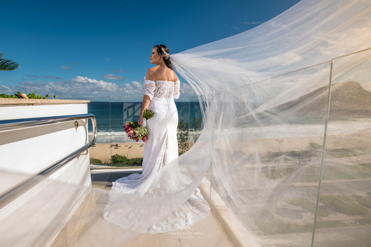 Making of da noiva paisagem praia