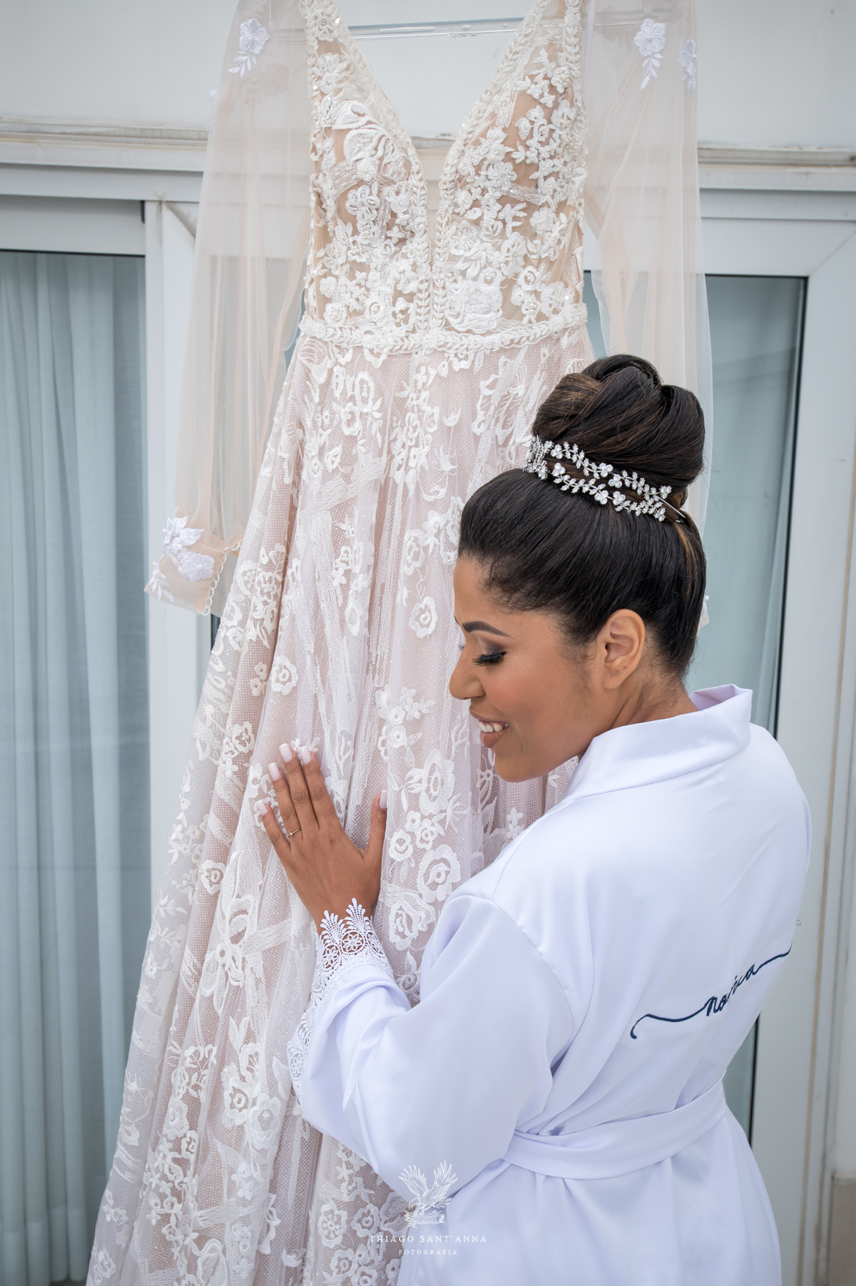 making of da noiva vestido