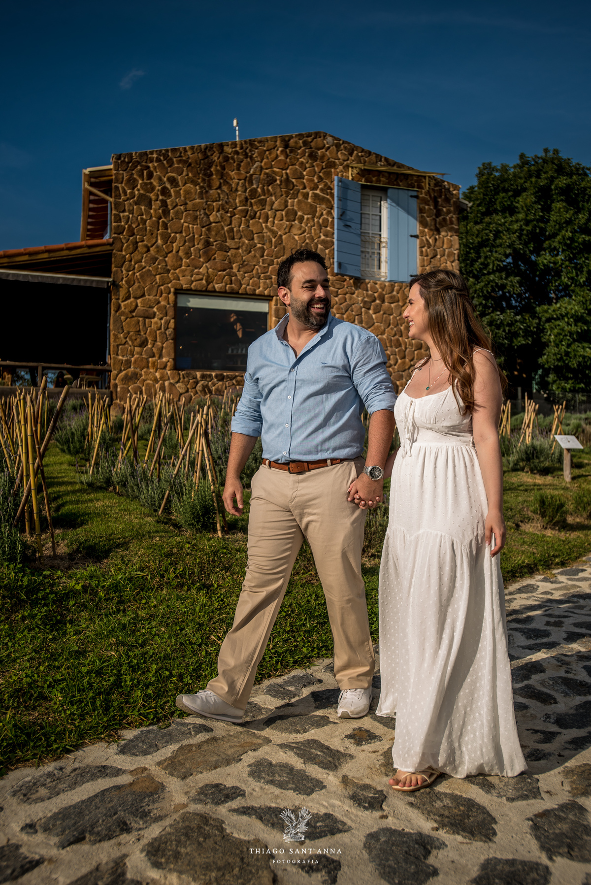 Ensaio pré wedding ambiente externo campo de lavanda