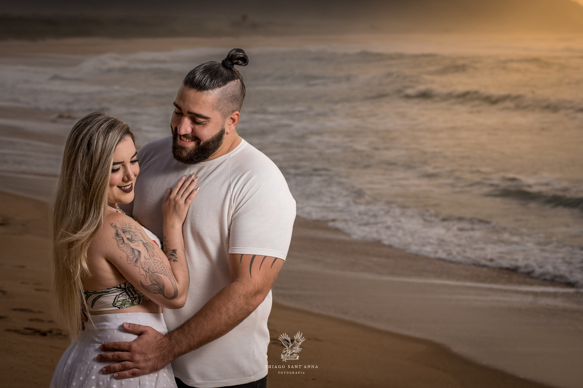 Ensaio casal paisagem praia