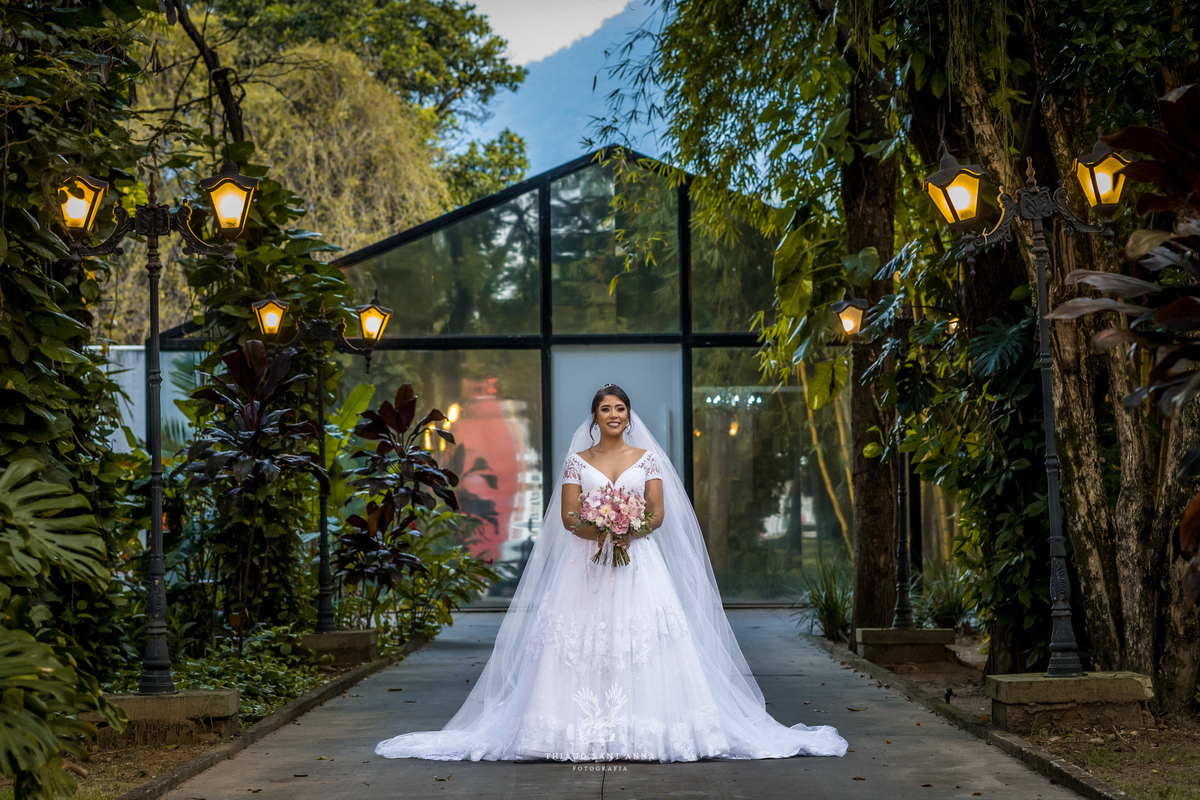 Making of da noiva véu vestido buquê 