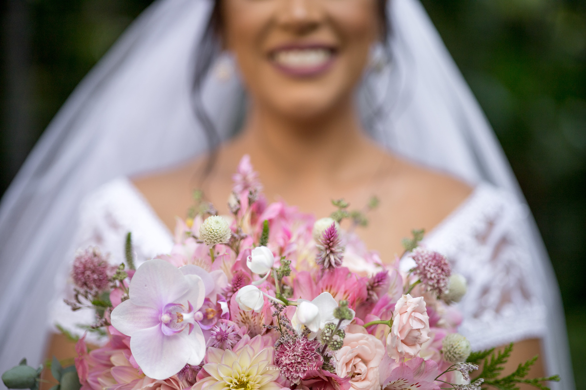 Making of da noiva véu vestido buquê 