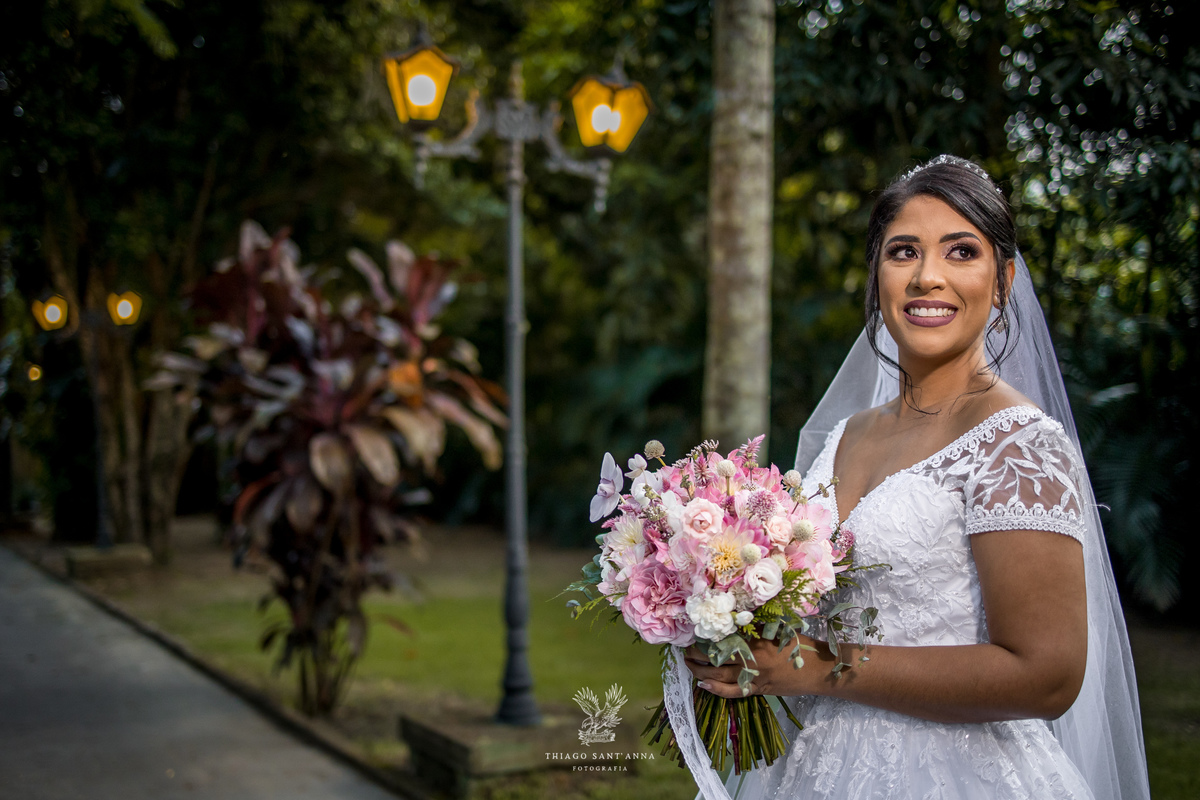 Making of da noiva véu vestido buquê 