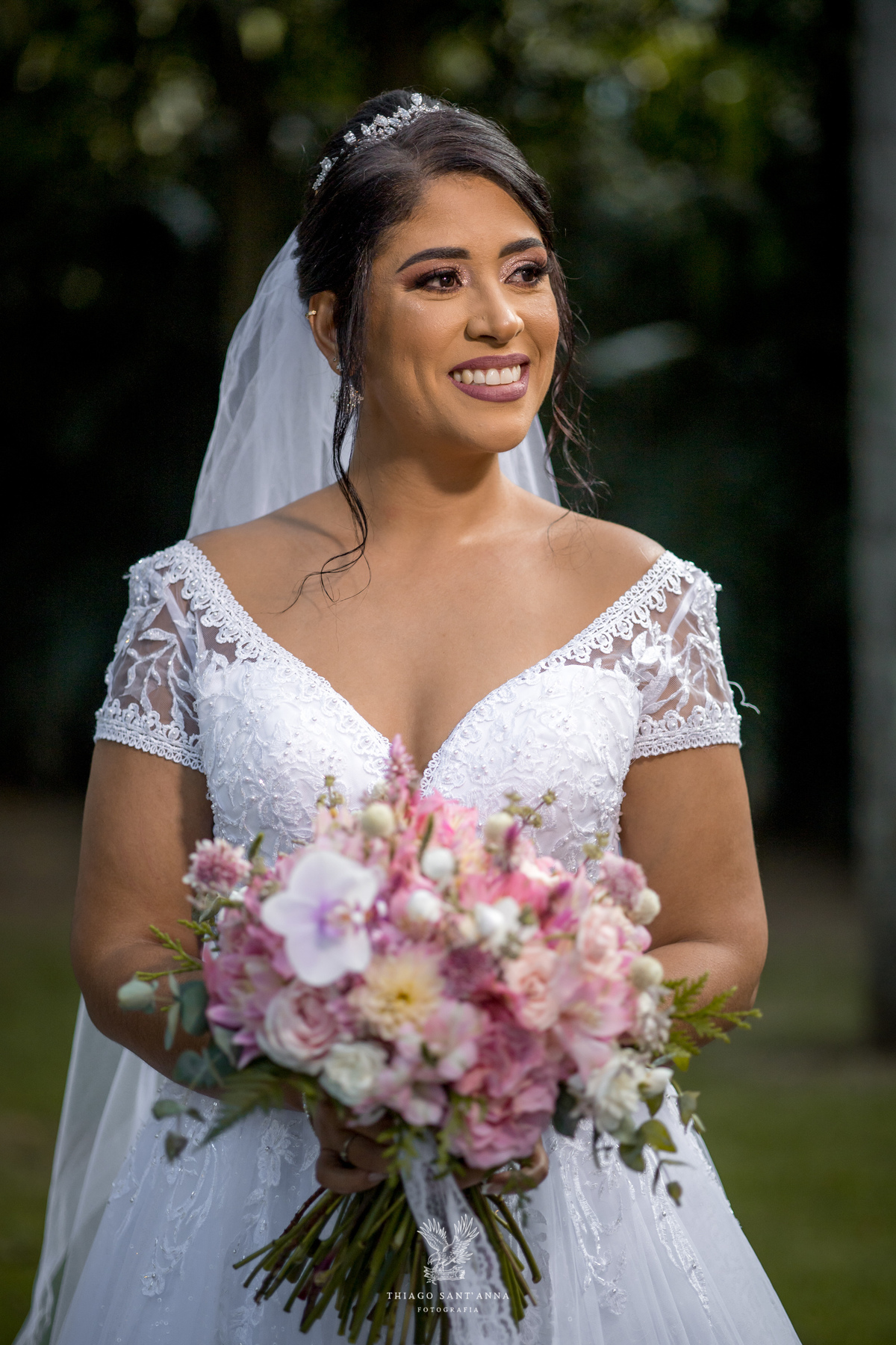 Making of da noiva véu vestido buquê 