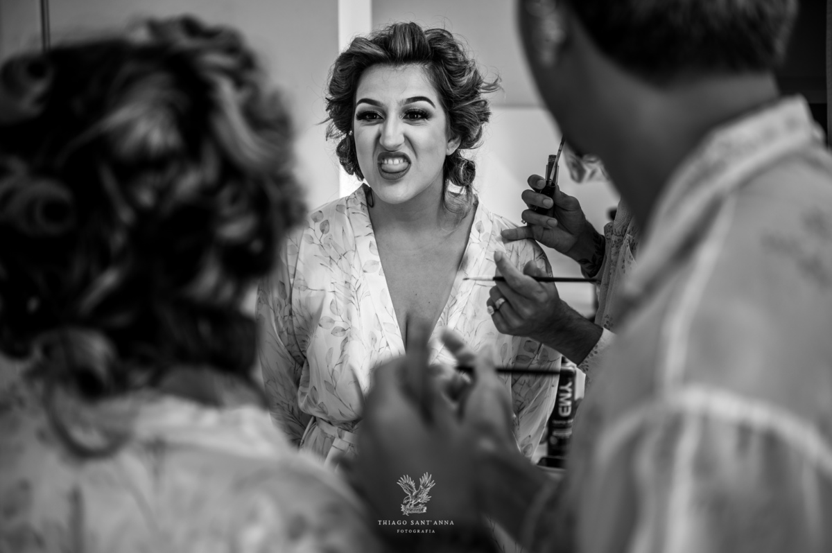 Making of noiva preto e branco
