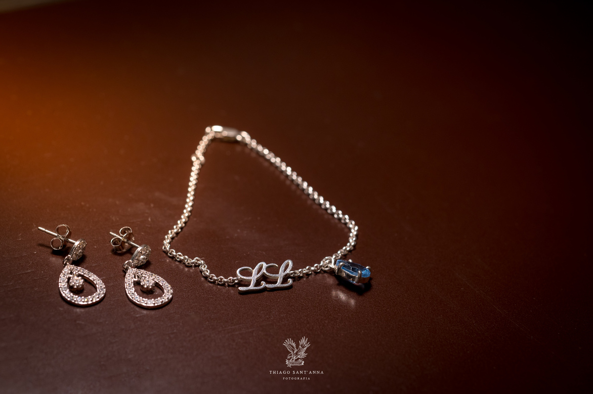 Joias da noiva, colar e brincos 