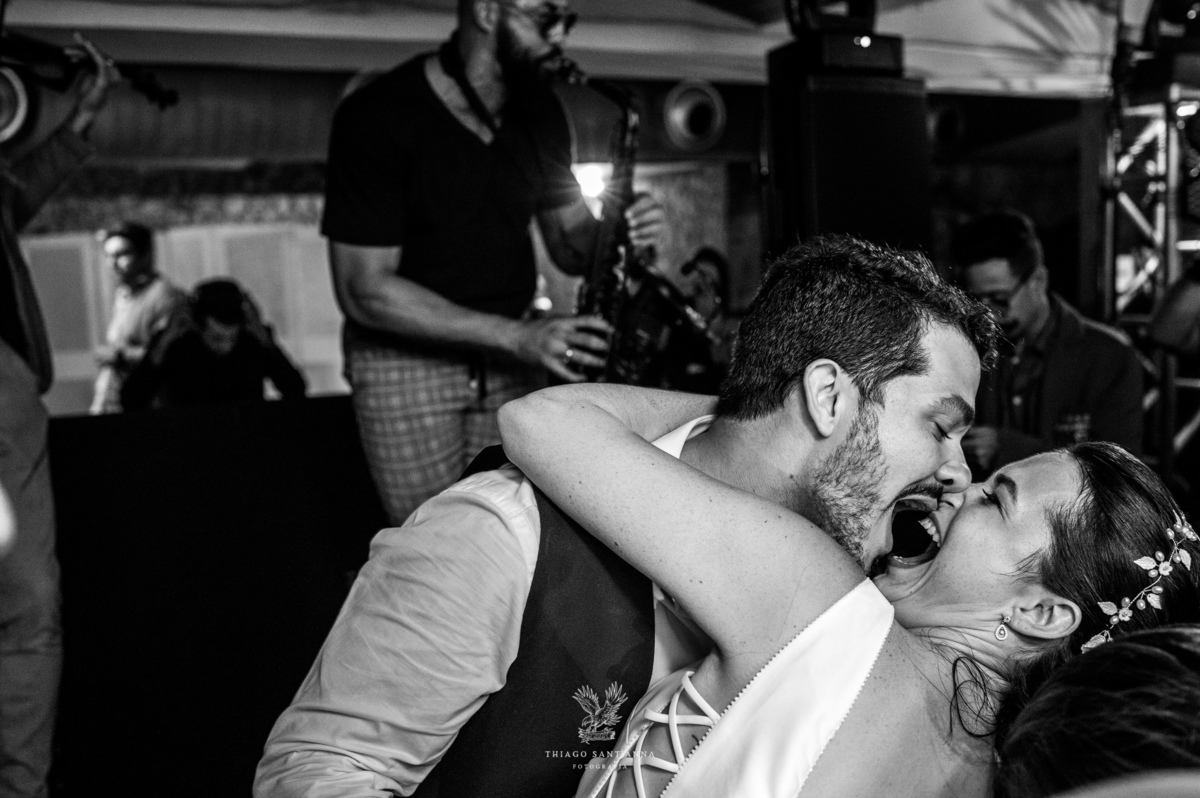 festa de casamento preto e branco