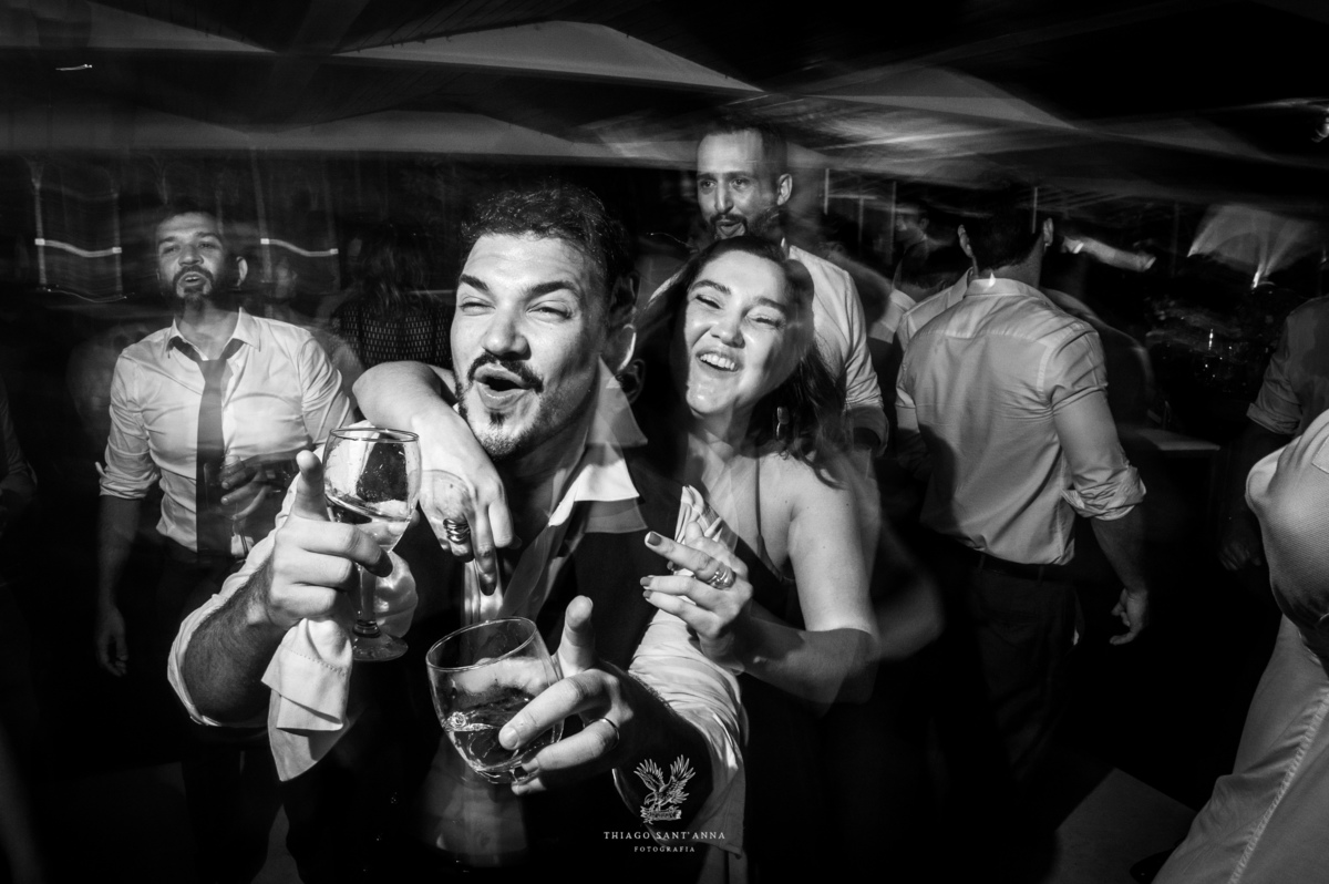 festa de casamento preto e branco