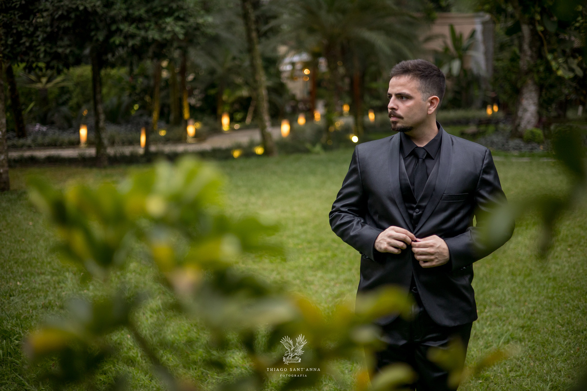 making of do noivo camisa preta abotoa