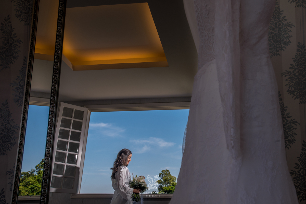 Making of da noiva buquê vestido paisagem montanhas