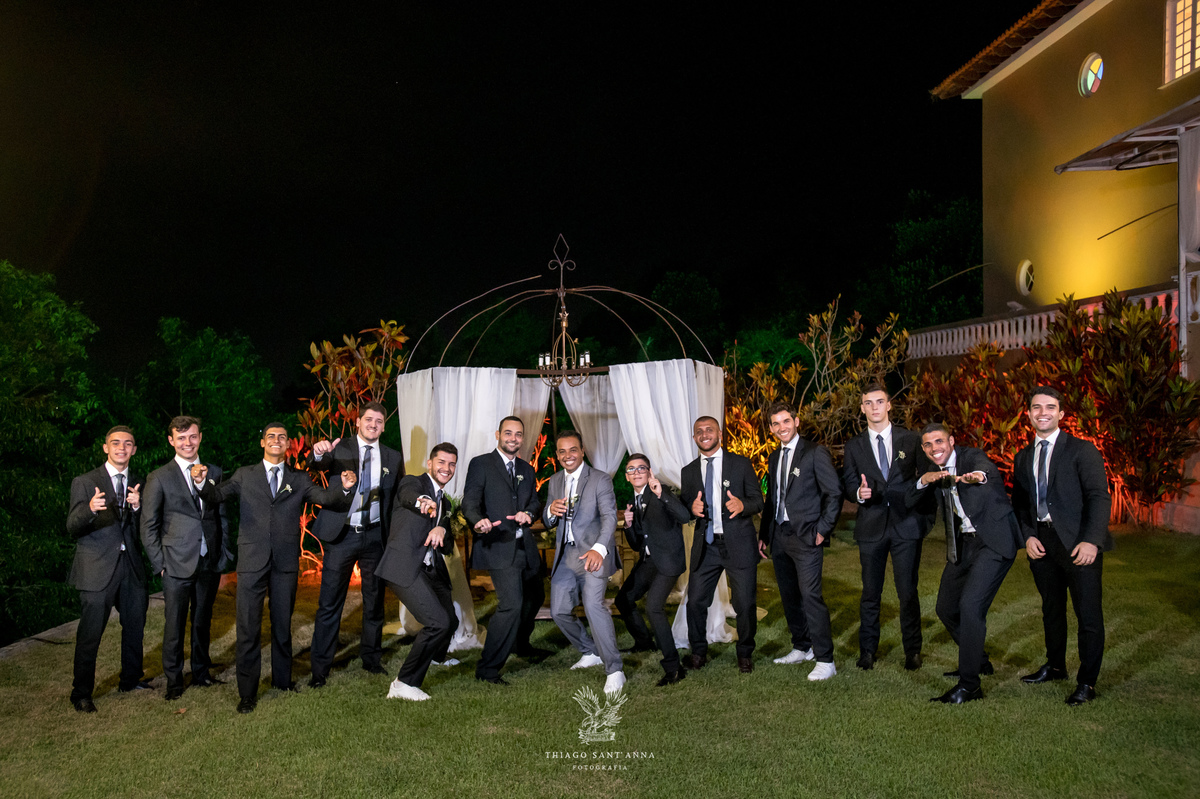 noivo e padrinhos