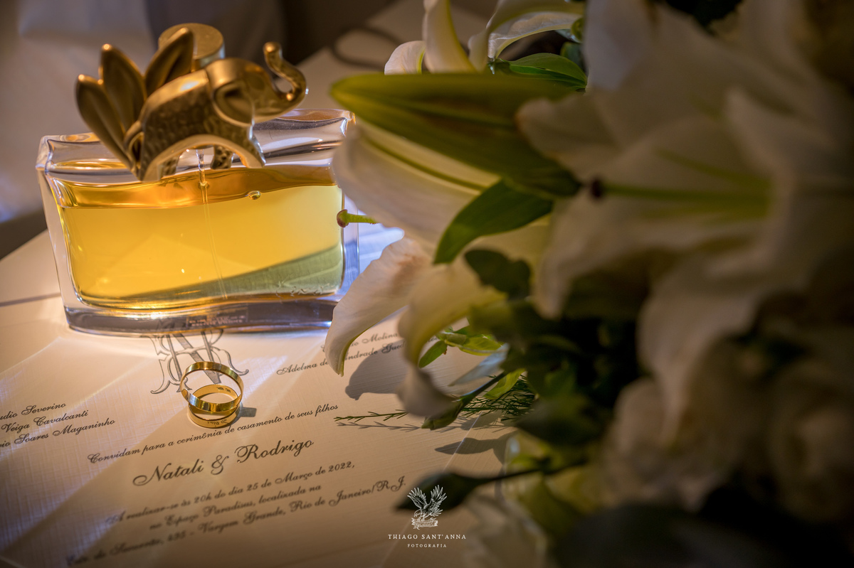 Making of da noiva perfume convite aliança buquê 