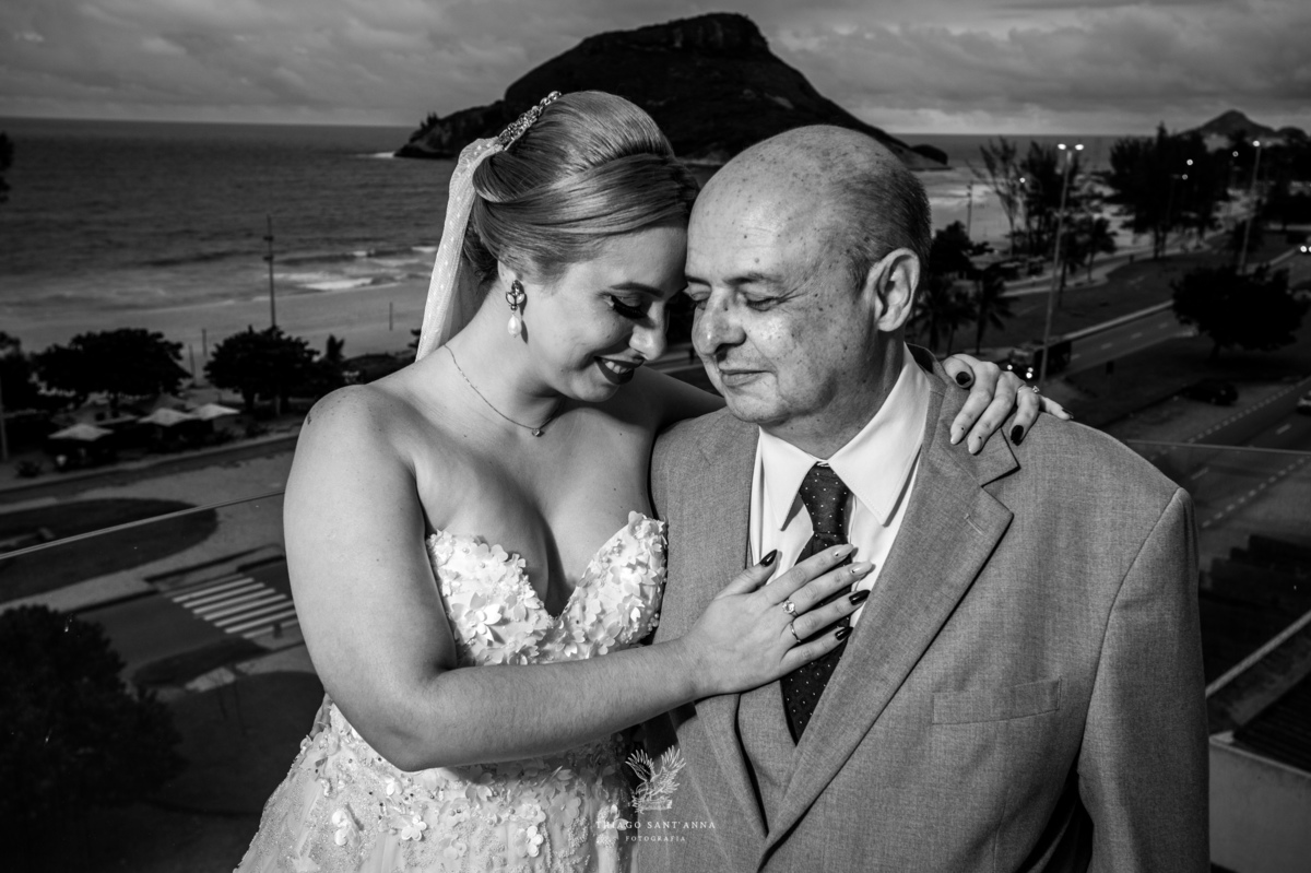 Making of noiva make noiva com pai preto e branco