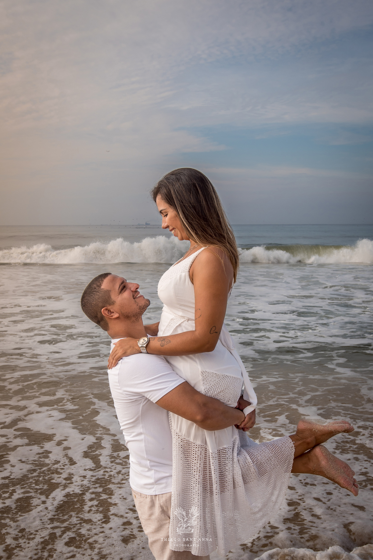 Ensaio pré wedding ambiente externo paisagem praia