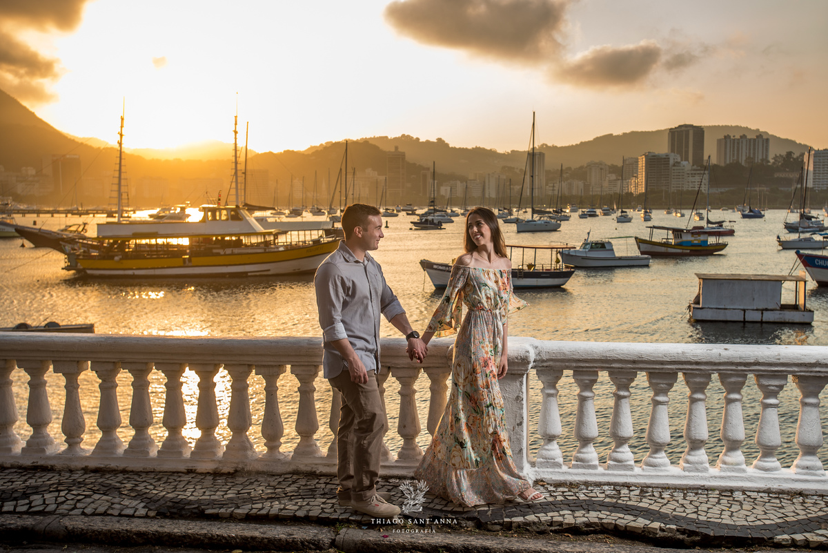 Ensaio de casal pré wedding nascer do sol Urca pão de açúcar