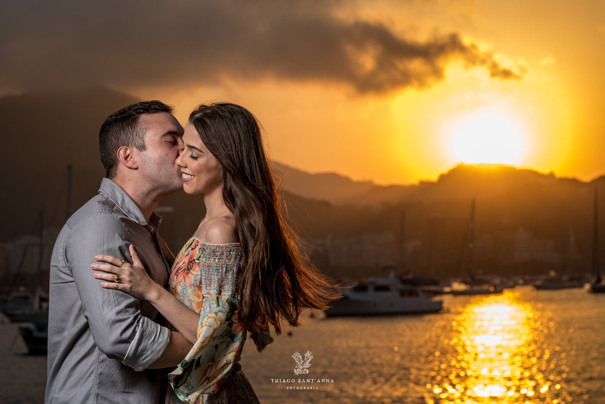 Ensaio de casal pré wedding nascer do sol Urca pão de açúcar