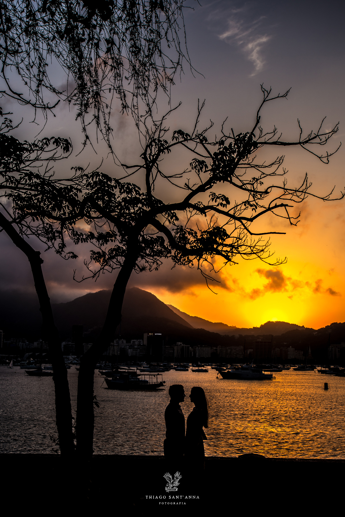 Ensaio de casal pré wedding nascer do sol Urca pão de açúcar