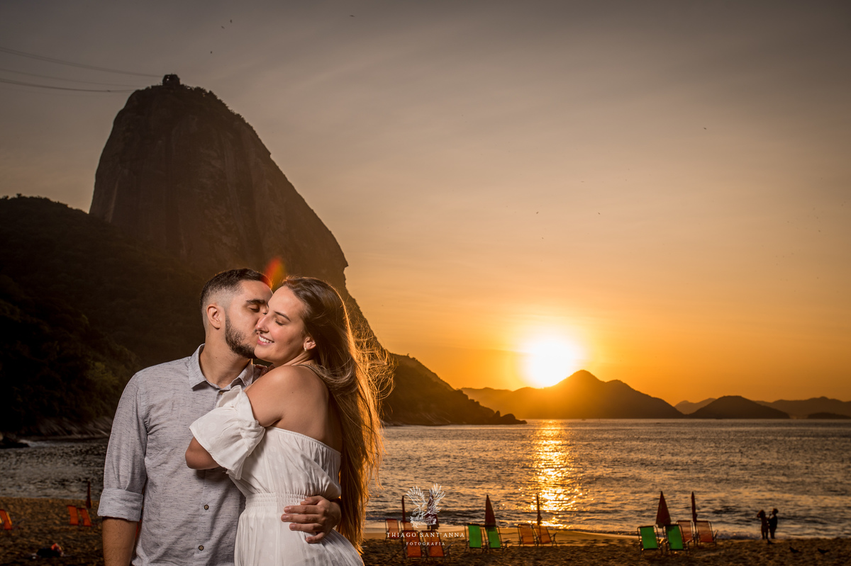Ensaio de casal pré wedding nascer do sol Urca pão de açúcar