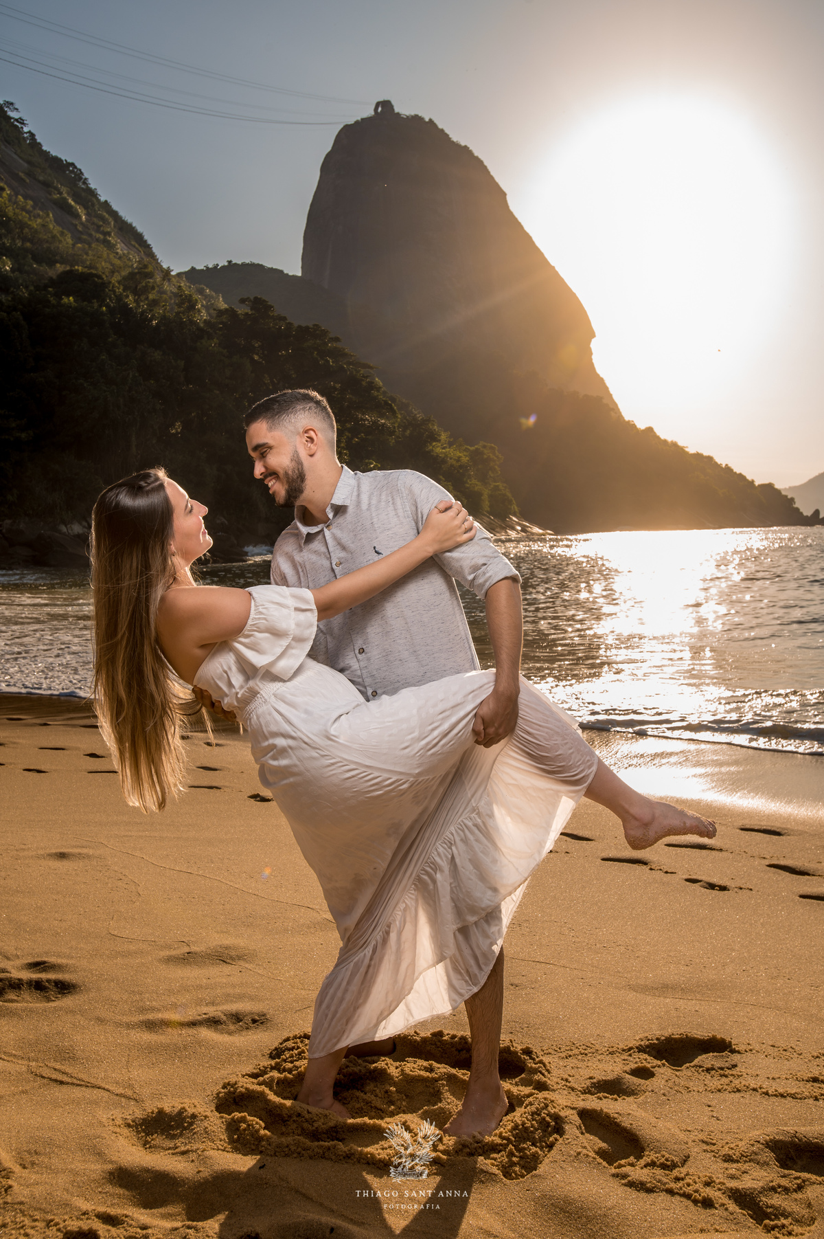 Ensaio de casal pré wedding nascer do sol Urca pão de açúcar