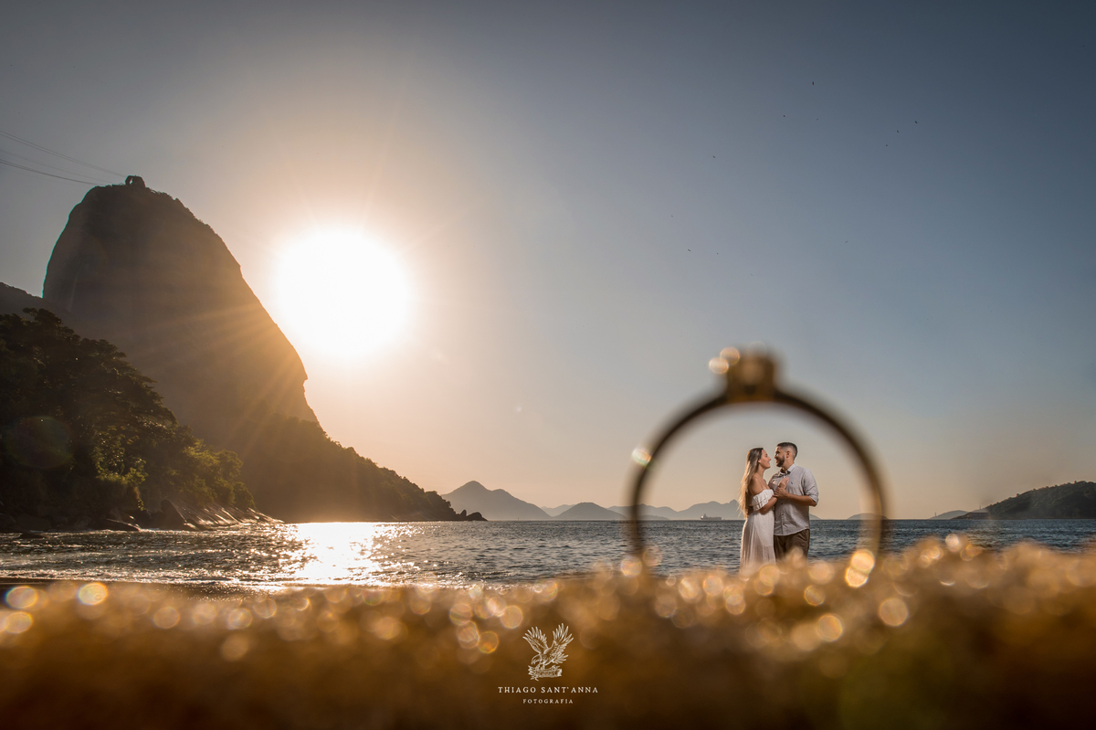 Ensaio de casal pré wedding nascer do sol Urca pão de açúcar