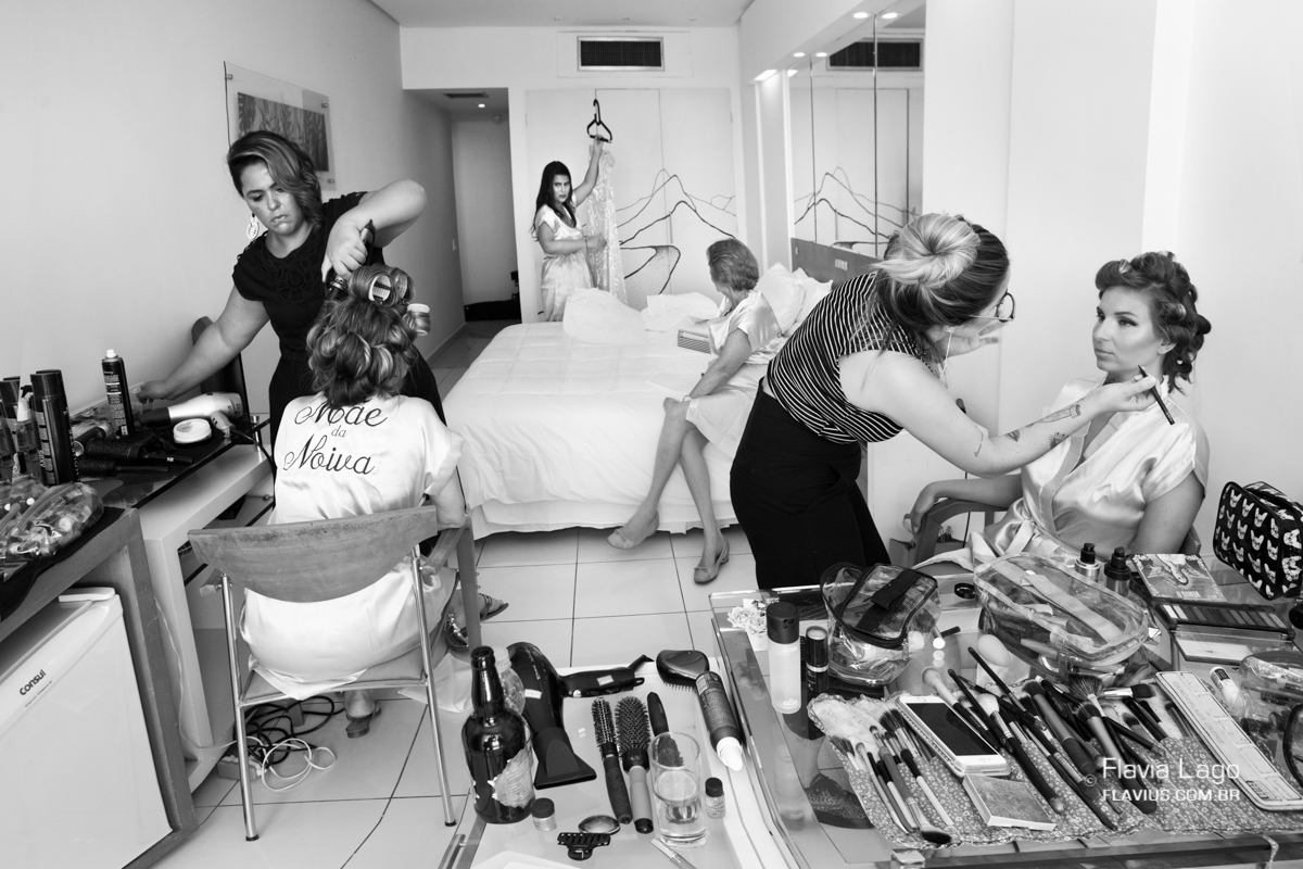 Fotografia de Casamento no Rio de Janeiro RJ Flavia Lago Flavius noiva making of hotel Praia Ipanema
