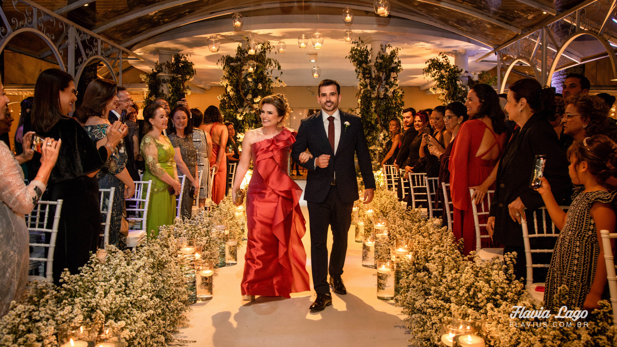 Fotografia de Casamento no Rio de Janeiro RJ Flavia Lago Flavius Lamartine cerimônia ar livre entrada
