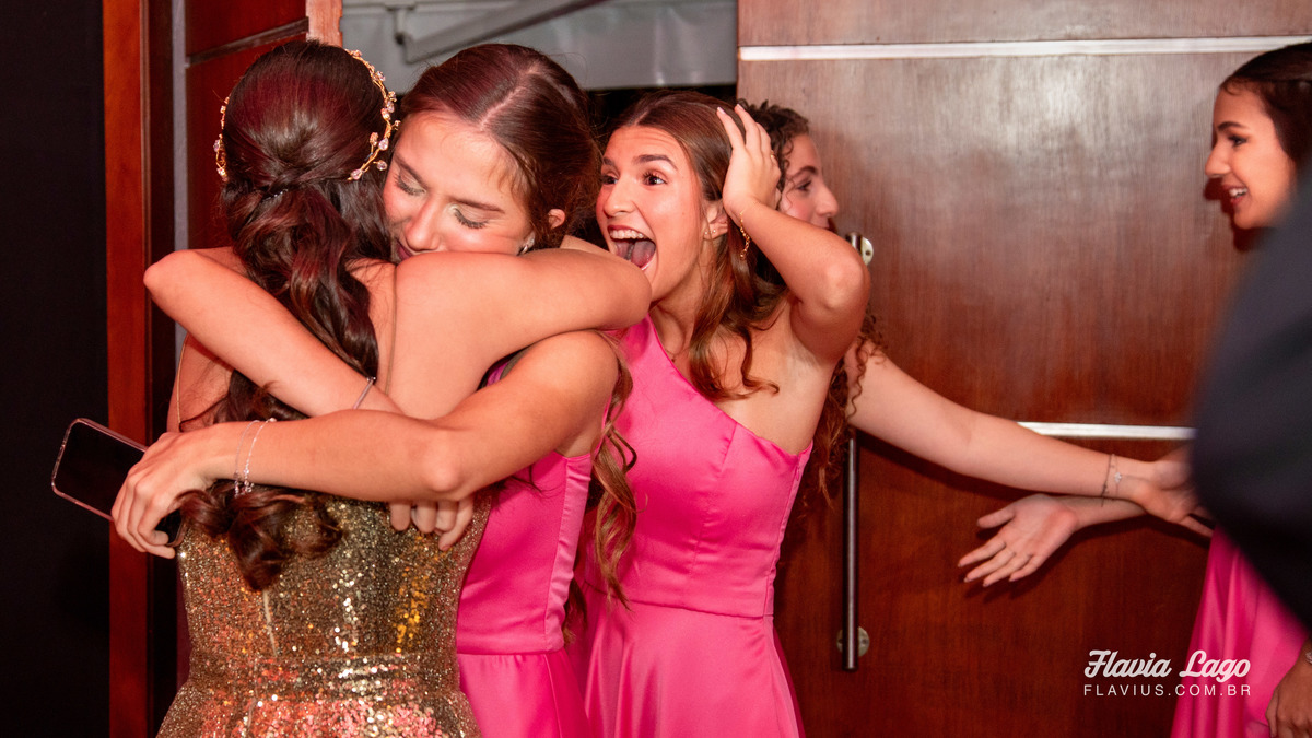 Fotografia de 15 anos no Rio de Janeiro RJ Flavia Lago Flavius XV Festa Spazio Itanhangá amigas