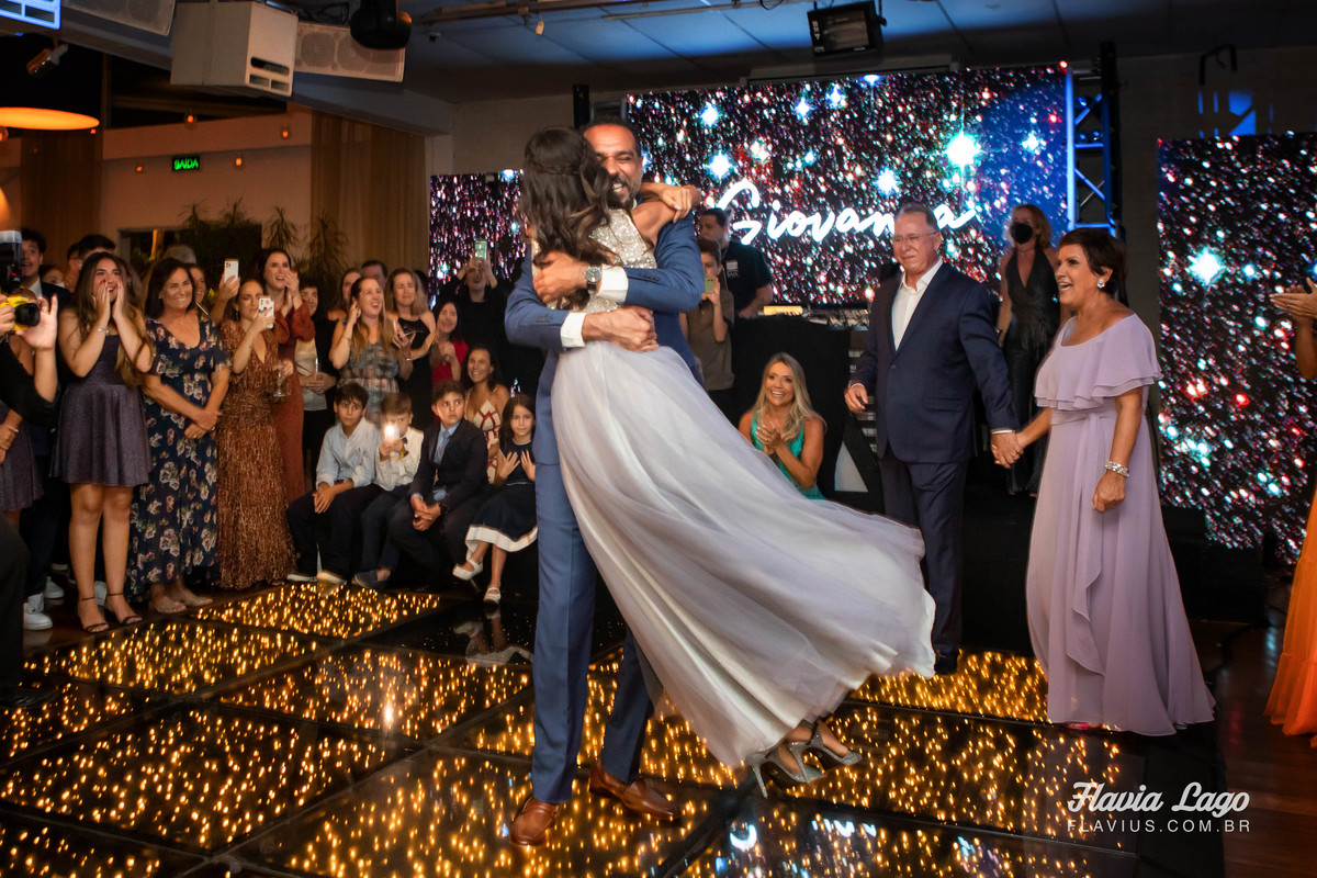 Fotografia de 15 anos no Rio de Janeiro RJ Flavia Lago Flavius XV Festa Spazio Itanhangá valsa com padrasto