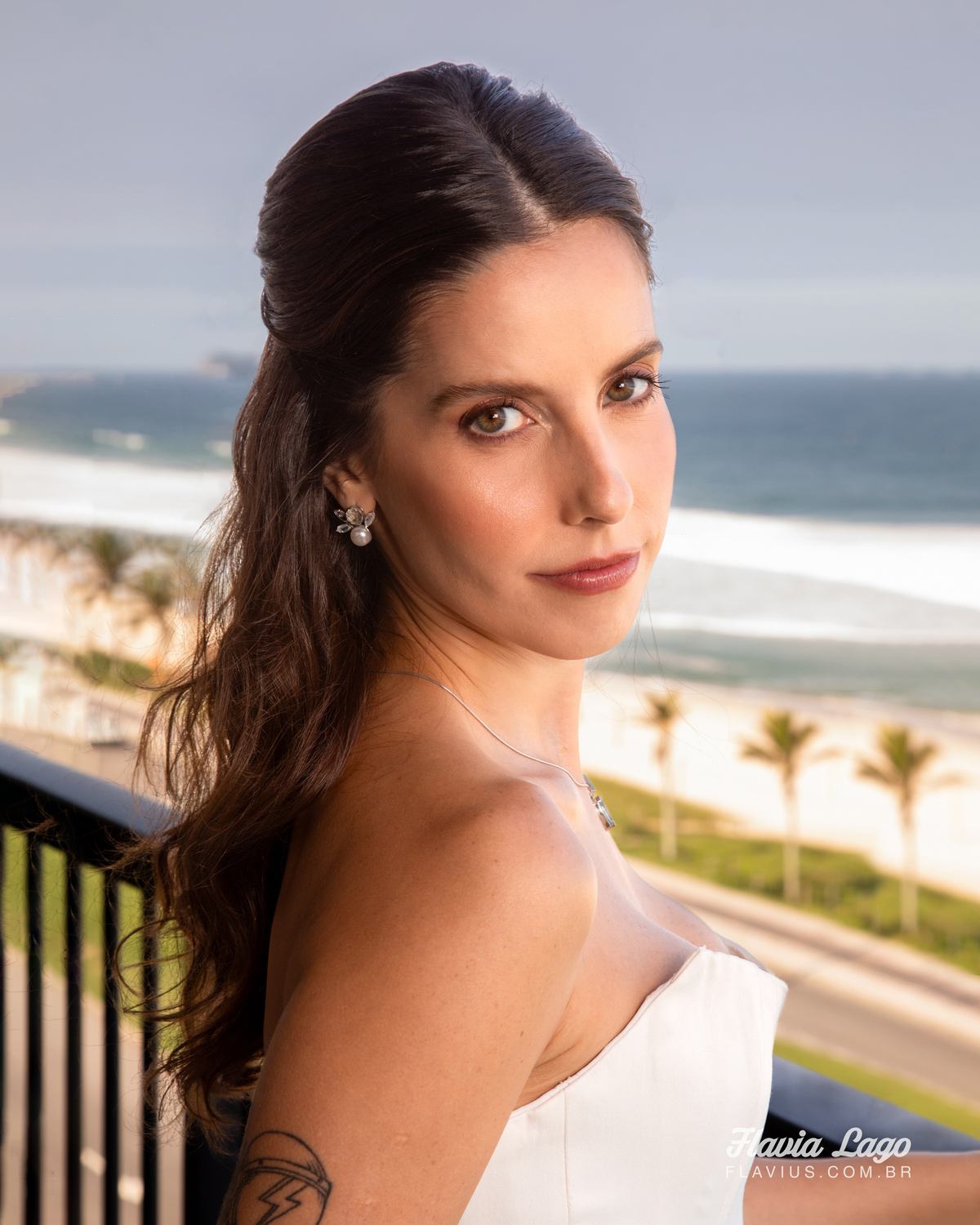 Fotografia de Casamento no Rio de Janeiro RJ Flavia Lago Flavius Making of Grand Hyatt paisagem horizonte praia