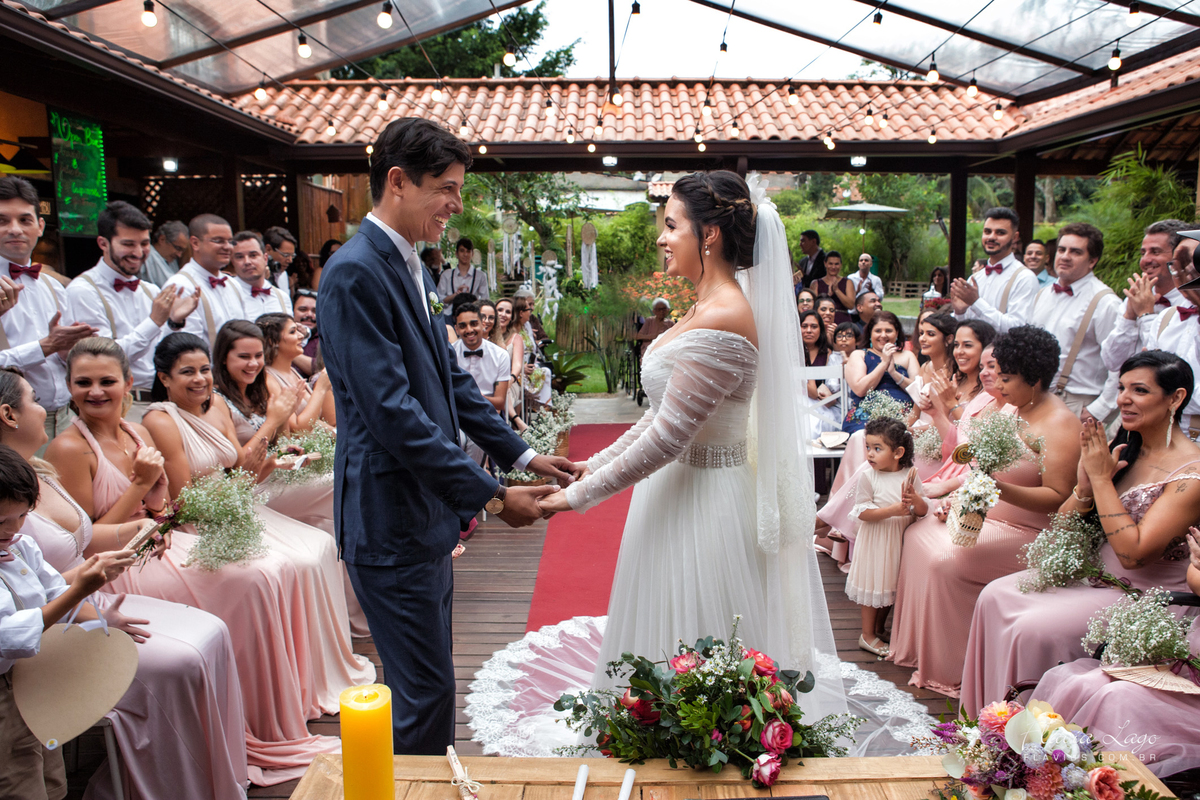 Fotografia de Casamento no Rio de Janeiro RJ Flavia Lago Flavius Cerimonia Ar livre Noivos