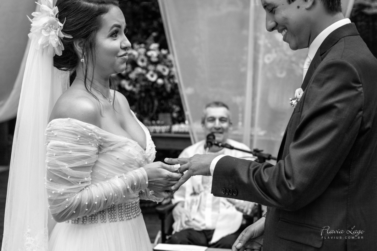 Fotografia de Casamento no Rio de Janeiro RJ Flavia Lago Flavius Cerimonia Ar livre Noivos