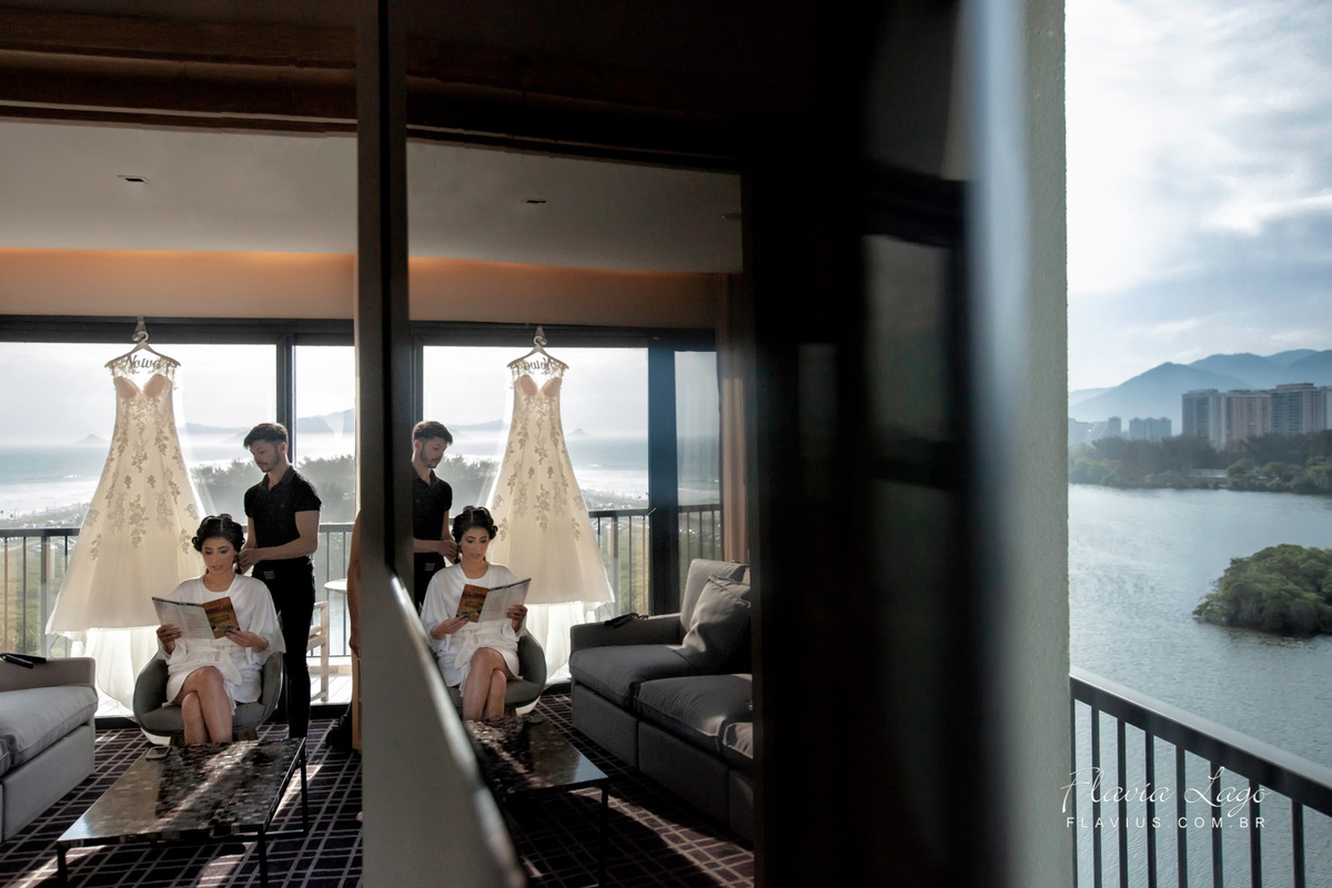 Fotografia de Casamento no Rio de Janeiro RJ Flavia Lago Flavius posado noiva making of hotel grand hyatt