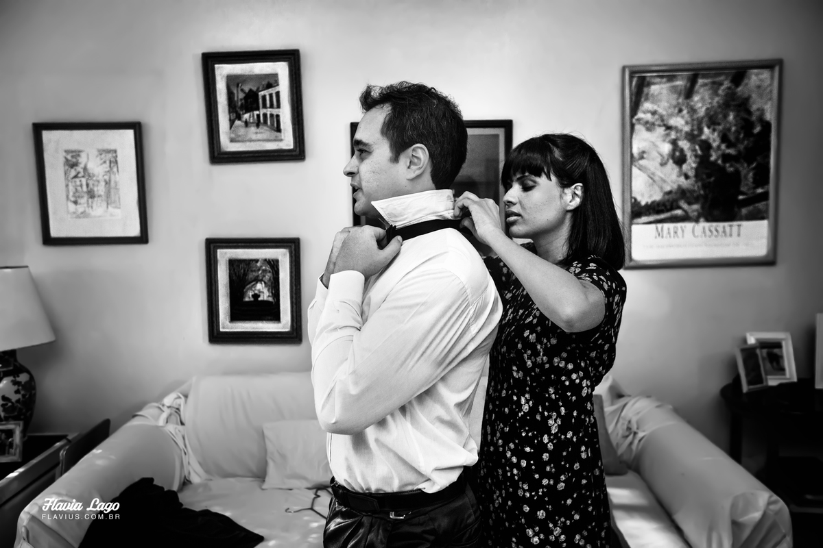 Fotografia de Casamento no Rio de Janeiro RJ Flavia Lago Flavius Making of noivo posado