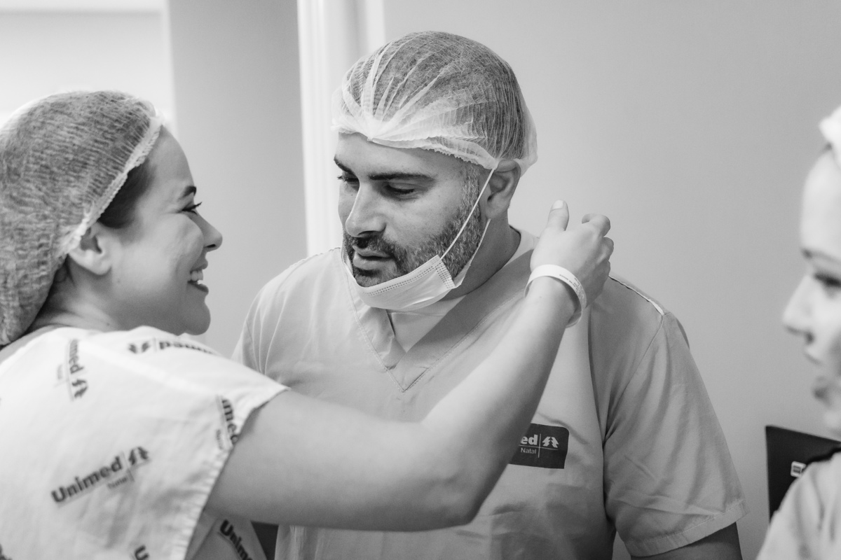 foto de parto em natal rn - últimos momentos antes do nascimento
