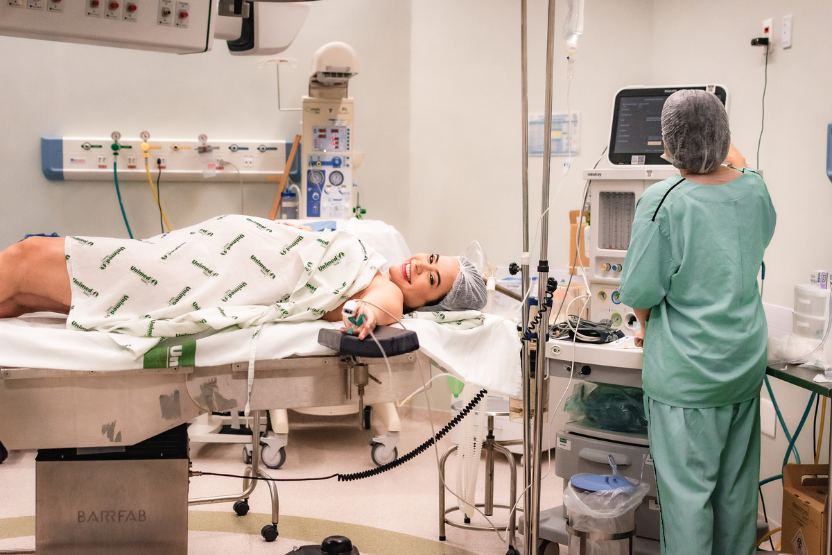 foto de parto em natal rn - preparativos pra cirurgia