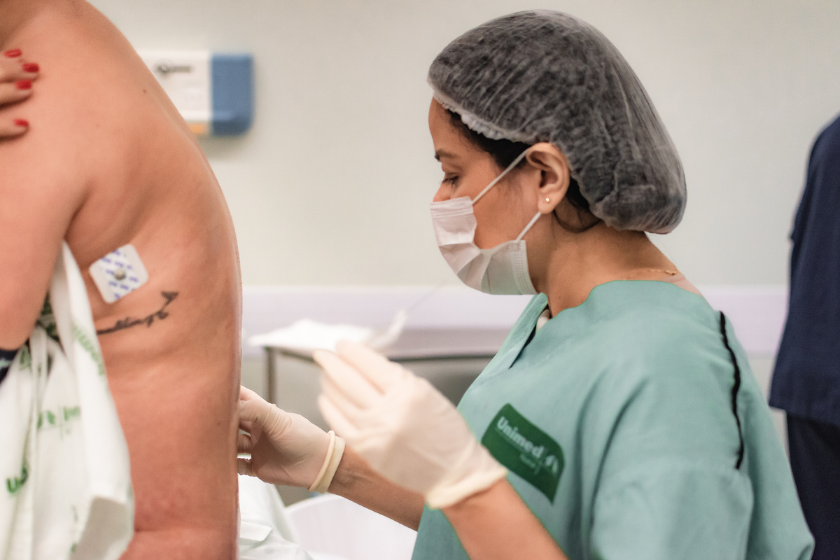 foto de parto em natal rn - preparativos pra cirurgia