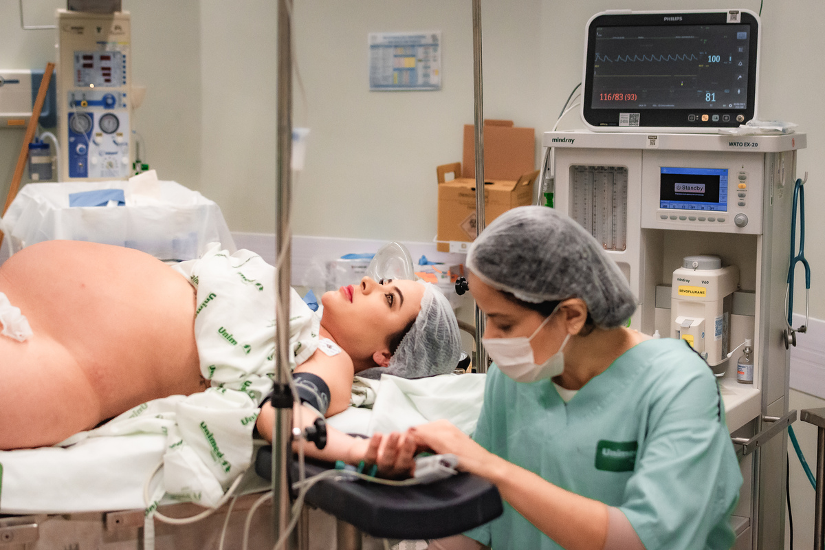 foto de parto em natal rn - preparativos pra cirurgia