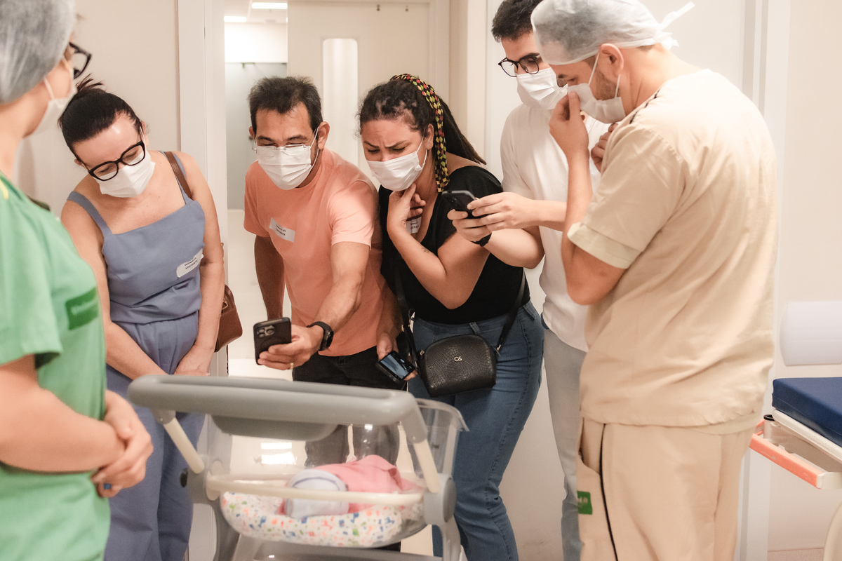 foto de parto em natal - a família reunida