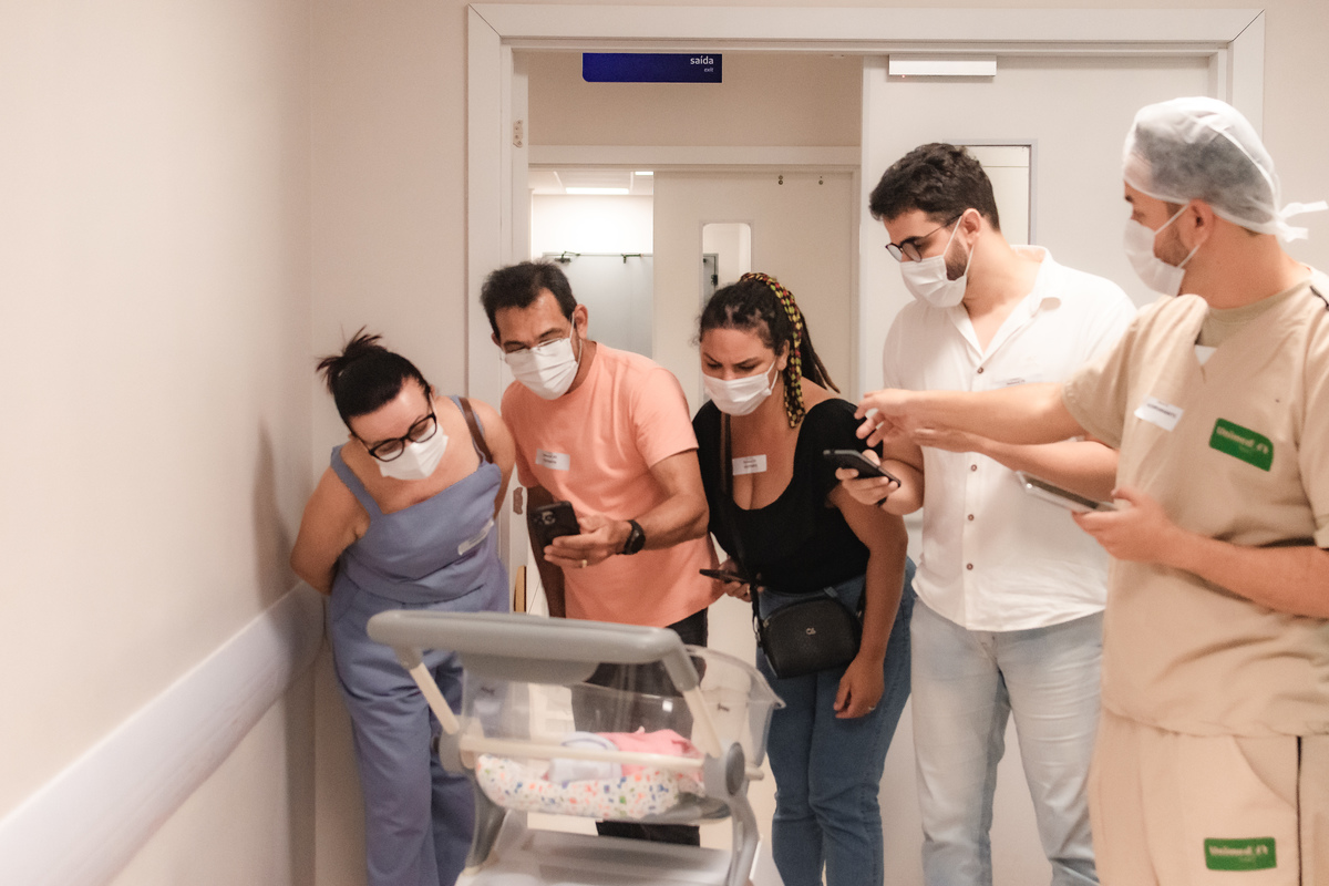 foto de parto em natal - a família reunida