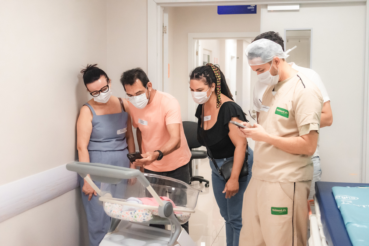foto de parto em natal - a família reunida